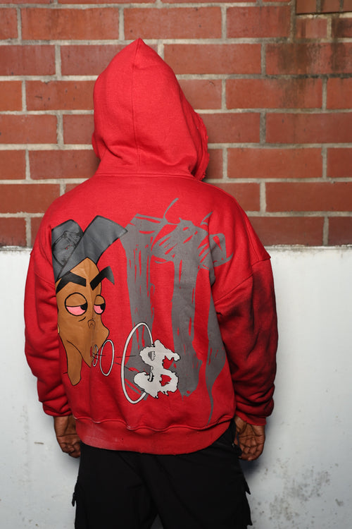 Crimson Heat Zip Hoodie